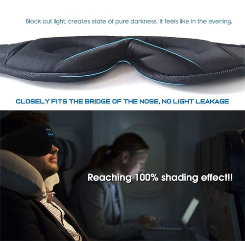 Bluetooth Audio Sleep Mask – Super Soft Eye Mask with Built-In Wireless Audio