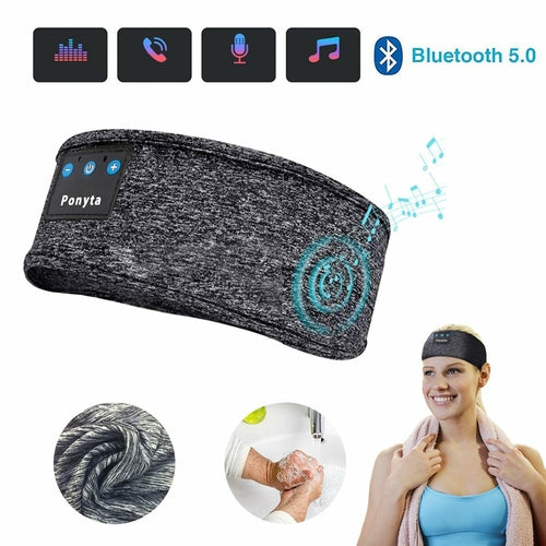 Bluetooth Sleep & Sport Headband – Ultra-Thin Speakers, Soft Material; Wireless Comfort