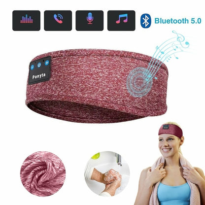 Bluetooth Sleep & Sport Headband – Ultra-Thin Speakers, Soft Material; Wireless Comfort