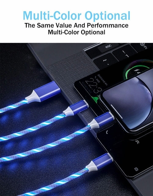 3-in-1 USB-C LED Fast Charging Cable – Triple USB-C Outputs