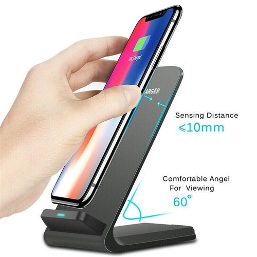 Wireless Fast Charger Charging Pad Stand Dock For Mobiles