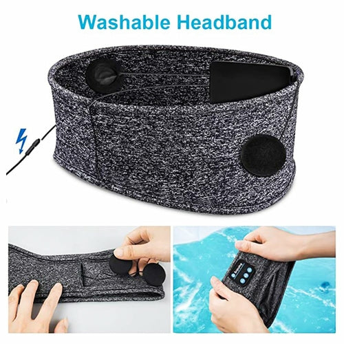 Bluetooth Sleep & Sport Headband – Ultra-Thin Speakers, Soft Material; Wireless Comfort