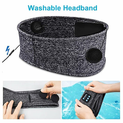 Bluetooth Sleep & Sport Headband – Ultra-Thin Speakers, Soft Material; Wireless Comfort