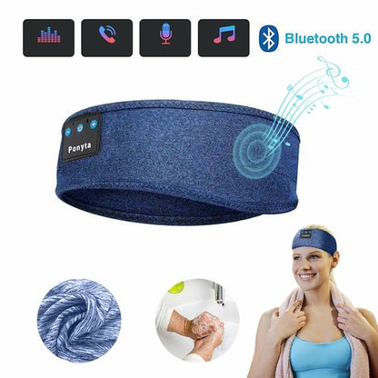 Bluetooth Sleep & Sport Headband – Ultra-Thin Speakers, Soft Material; Wireless Comfort